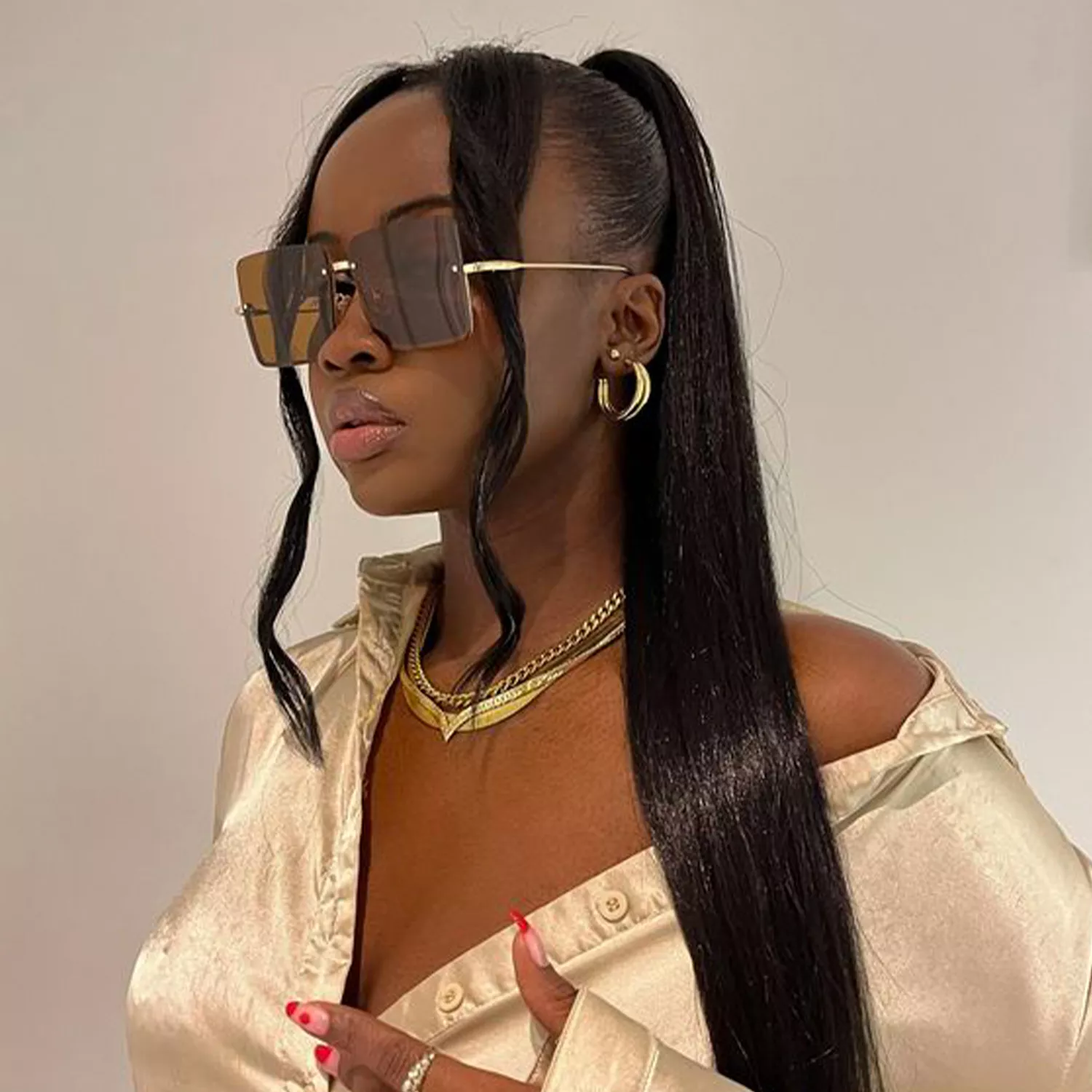 100% Human Hair Pony Wrap Yaki 18″