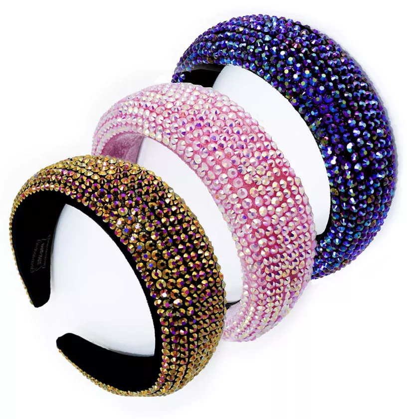 AB Stone Bejeweled Padded Headband Sparkly Party