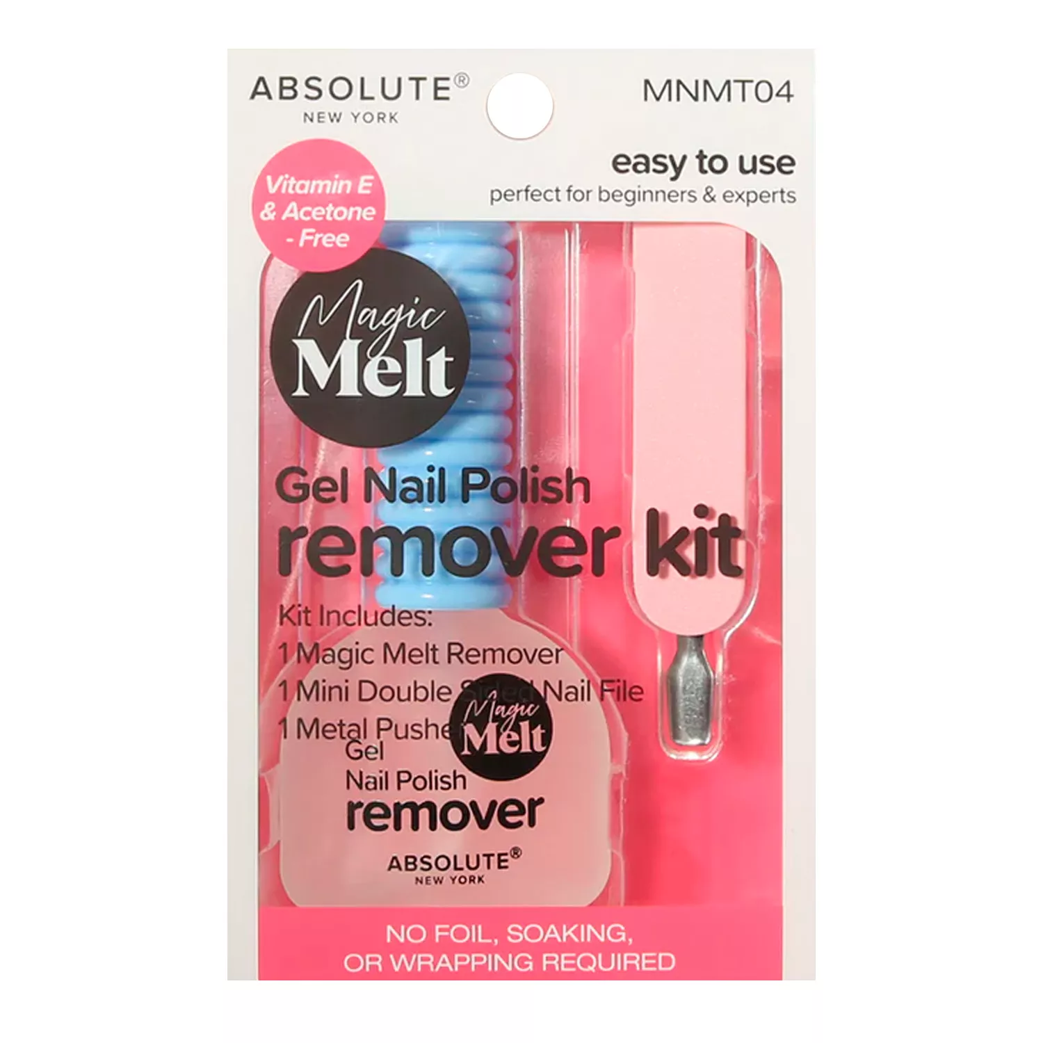 Absolute New York Magic Melt Gel Nail Polish Remover Kit
