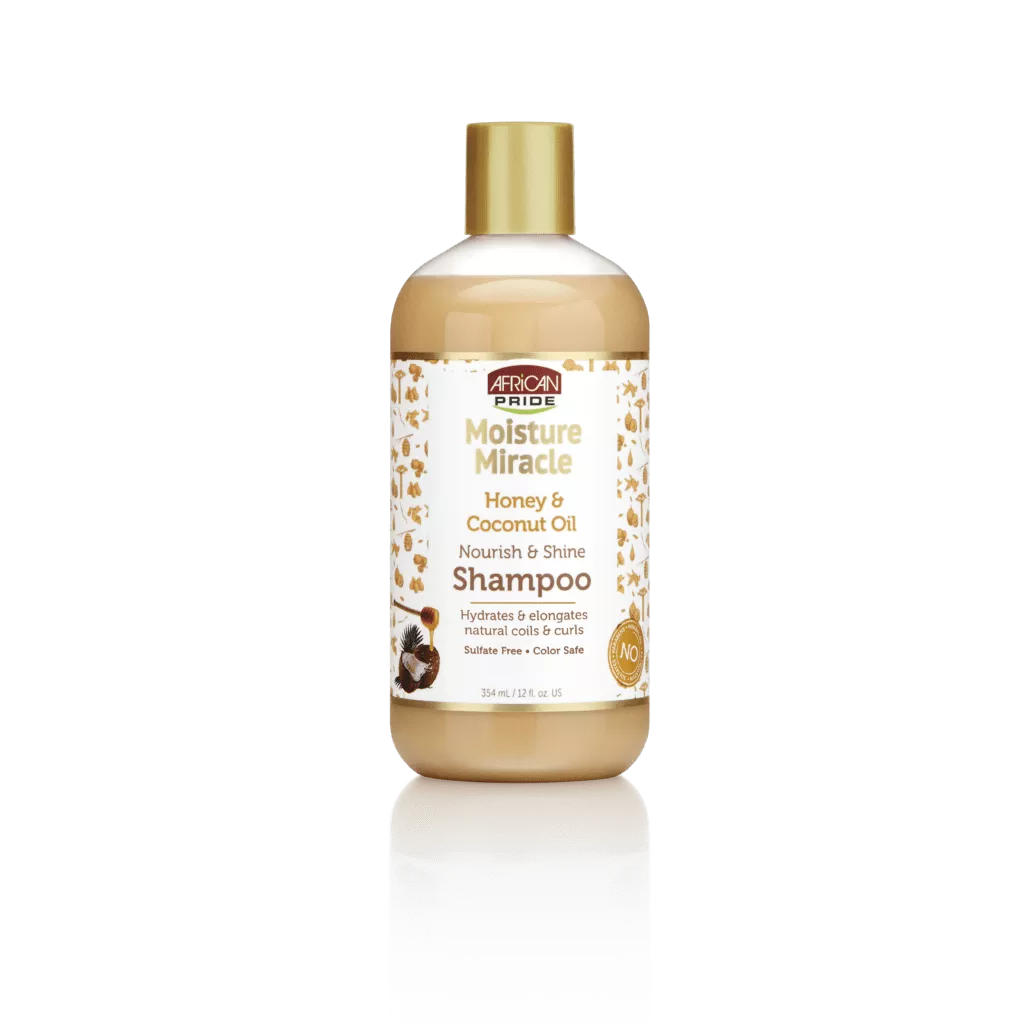AFRIACAN PRIDE MOISTURE MIRACLE HONEY & COCONUT OIL SHAMPOO 12oz