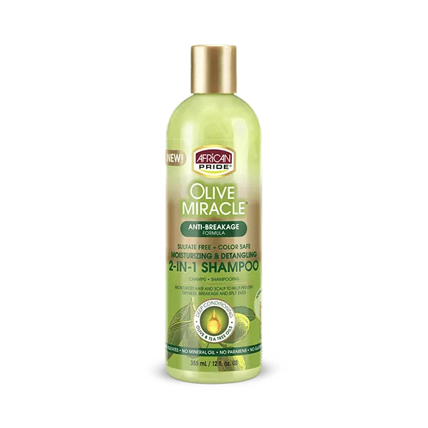 AFRIACAN PRIDE OLIVE OIL MIRACLE 2 IN 1 SHAMPOO & CONDITIONER 8oz