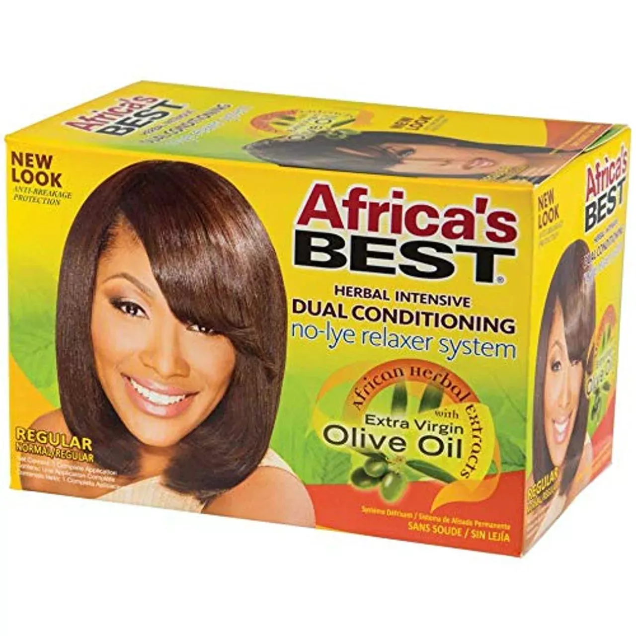 Africa’s Best Relaxer System, No Lye, Herbal Intensive, Dual Conditioning, Regular