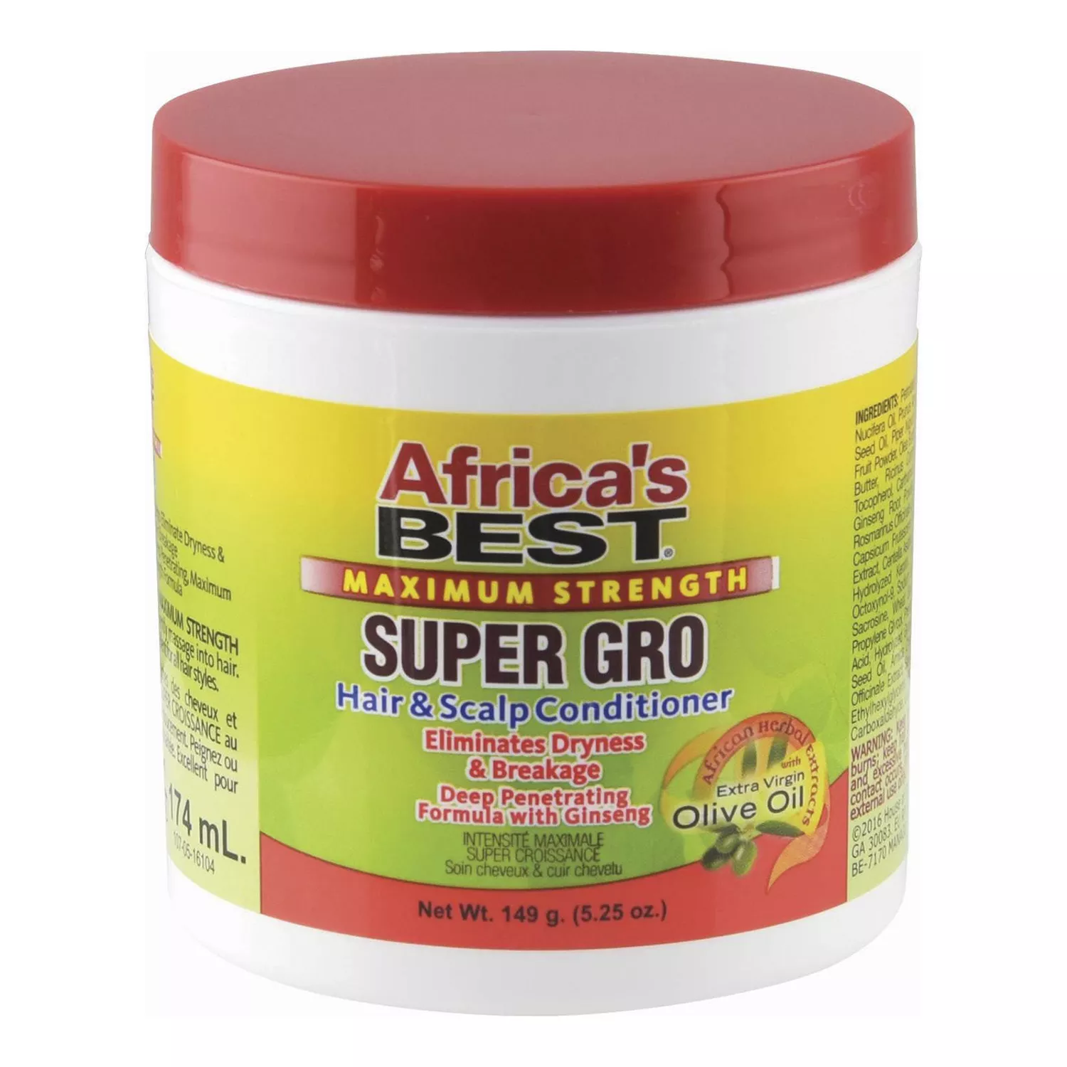 Africa's Best Super Gro Hair & Scalp Conditioner Maximum Strength 5.25oz/ 149g