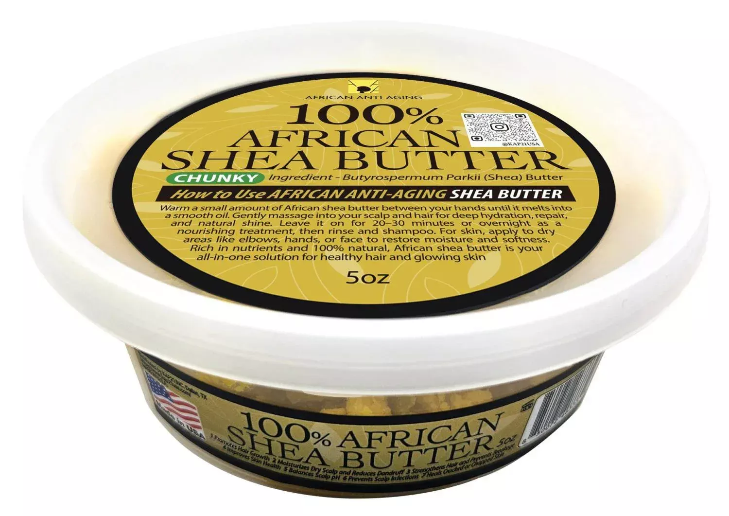 African Anti Aging 100% African Shea butter (Chunky)
