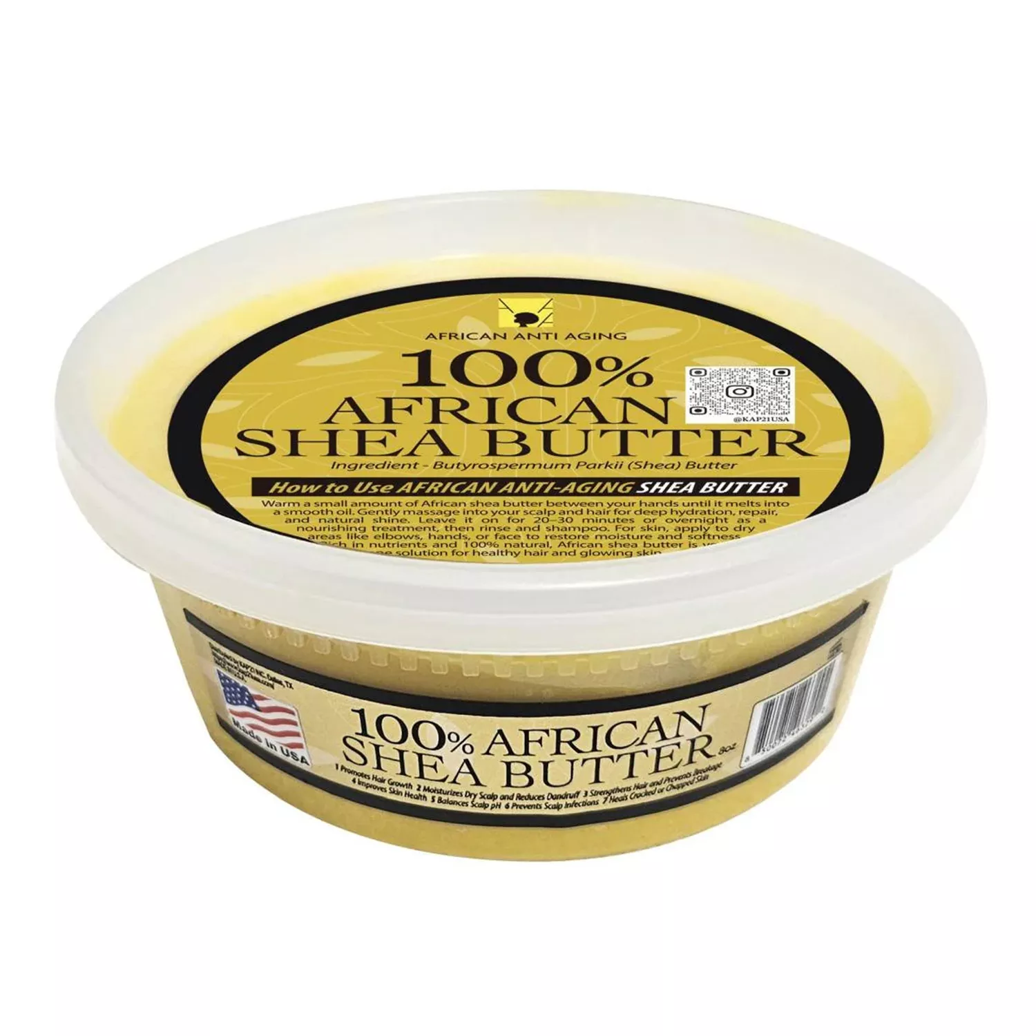 African Anti Aging 100% African Shea Butter Solid 8oz