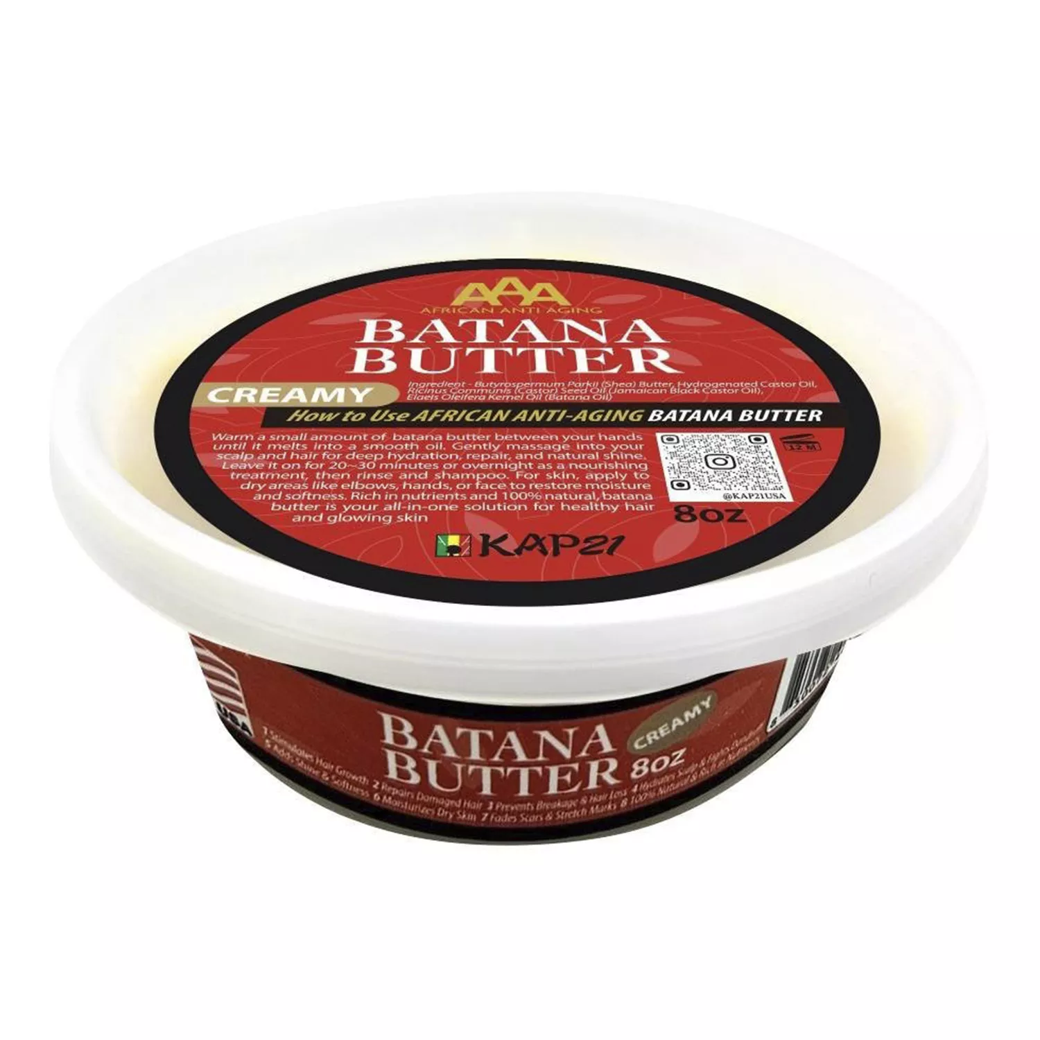 African Anti Aging Batana Butter Creamy 8oz