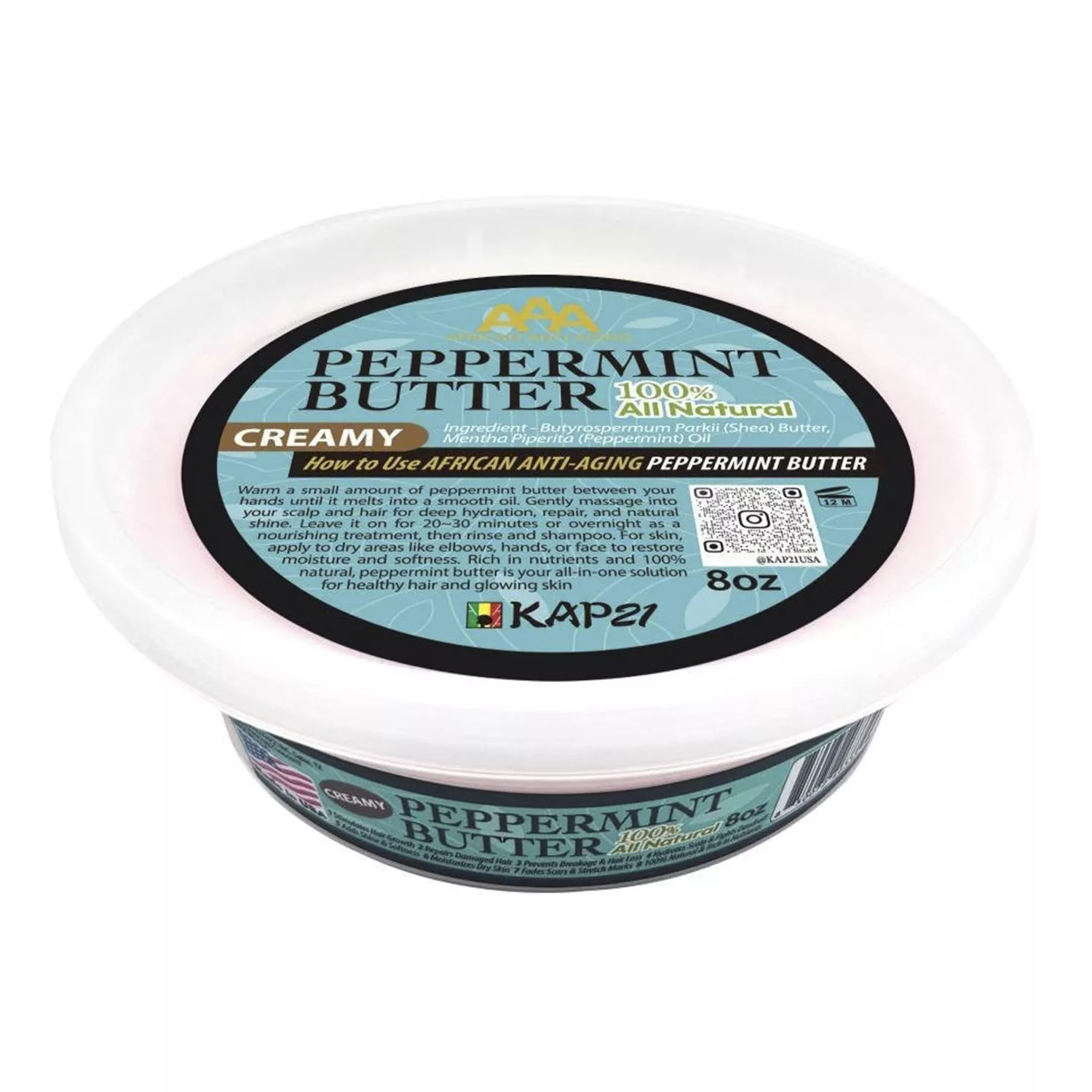 African Anti Aging Peppermint Butter Creamy 8oz