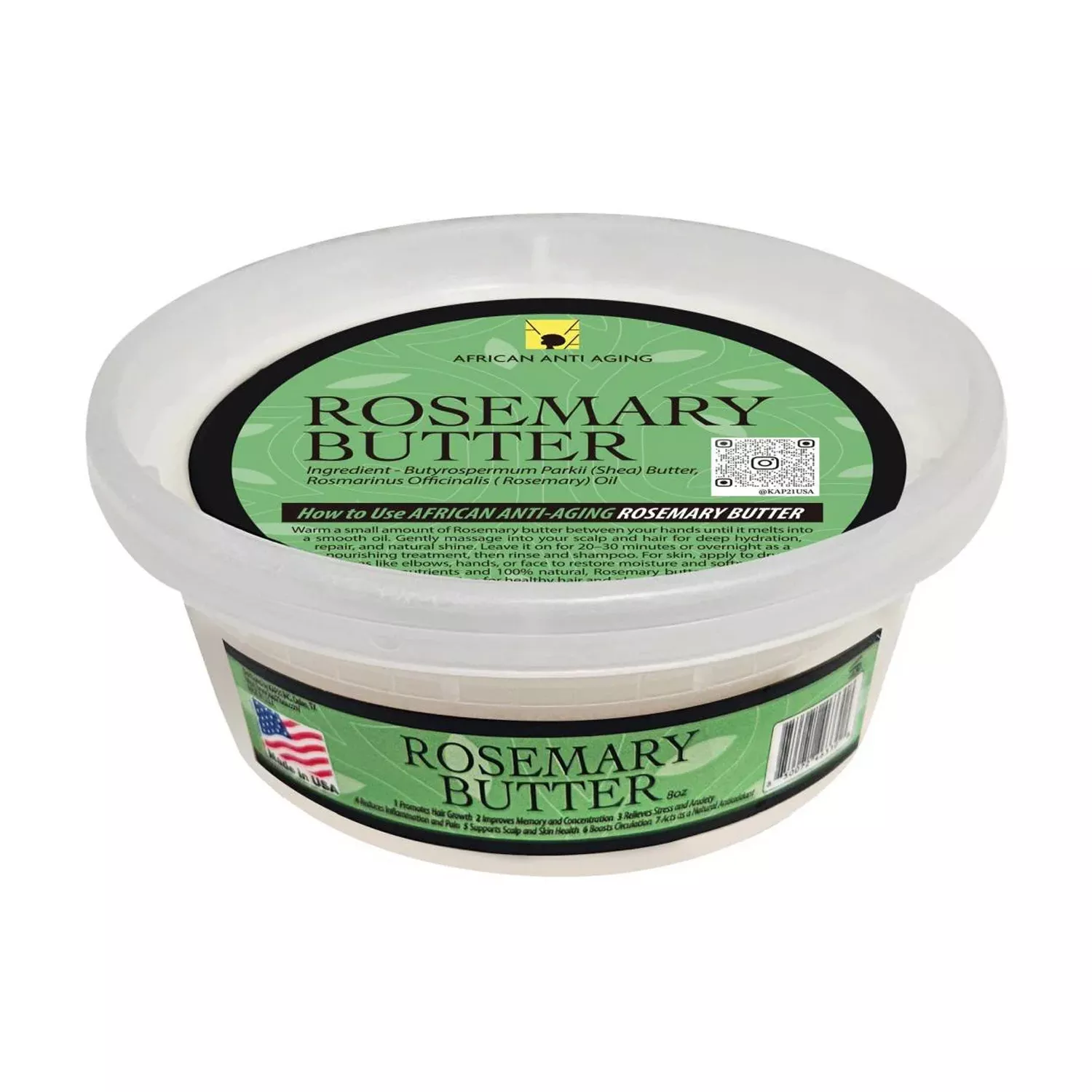 African Anti Aging Rosemary Butter 8oz