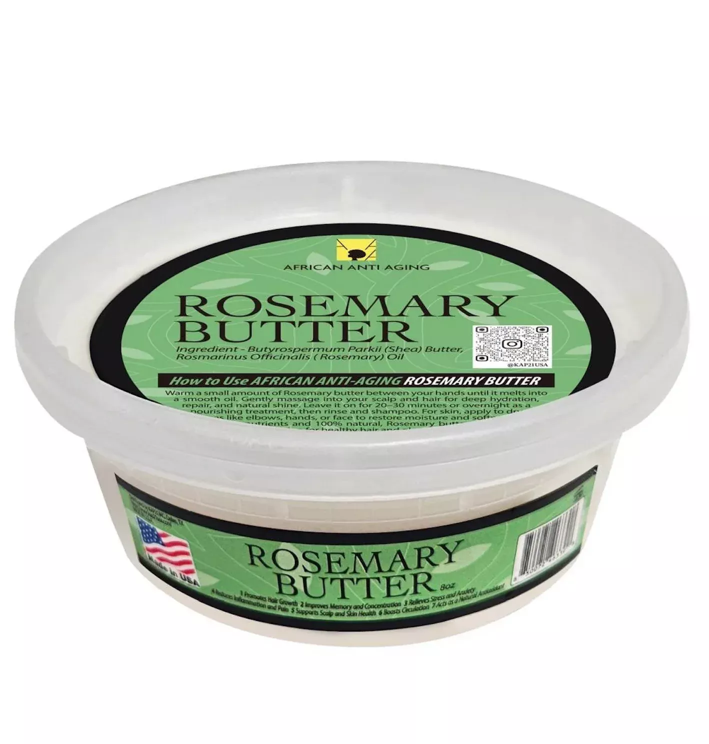 African Anti Aging Rosemary Butter – Sold (8oz)