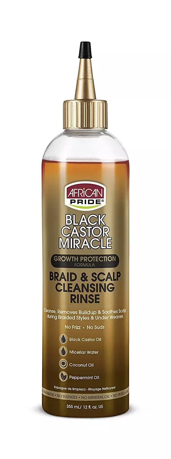 African Pride Black Castor Miracle Braid & Scalp Cleansing Rinse