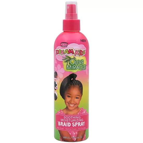 African Pride Dream Kids Olive Miracle Soothing Moisturizing Braid Spray 12oz