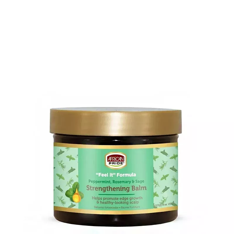 African Pride Feel It Formula Peppermint Rosemary & Sage Strengthening Balm 4oz