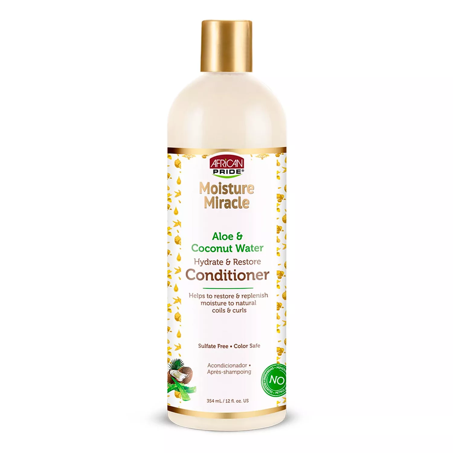 African Pride Moisture Miracle Aloe & Coconut Water Hydrate & Restore Conditioner 12oz/ 354ml