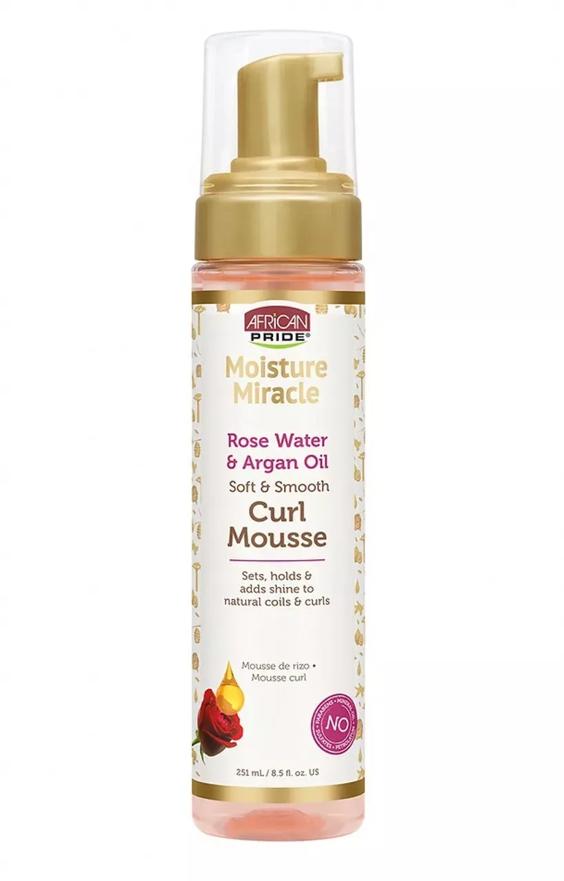 African Pride Moisture Miracle Rose Water & Argan Oil Curl Mousse