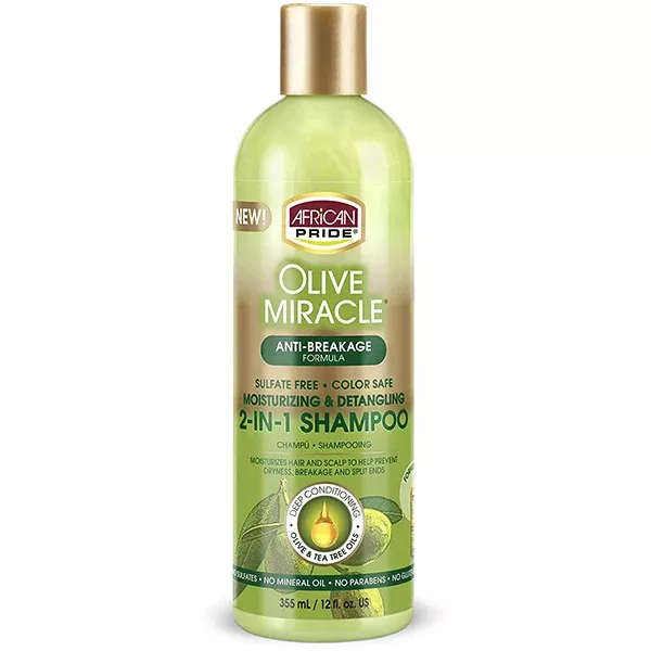 African Pride Olive Miracle 2-In-1 Shampoo & Conditioner 12oz