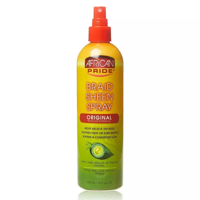 African Pride Olive Miracle Braid Sheen Spray – EXTRA SHINE 12 Oz