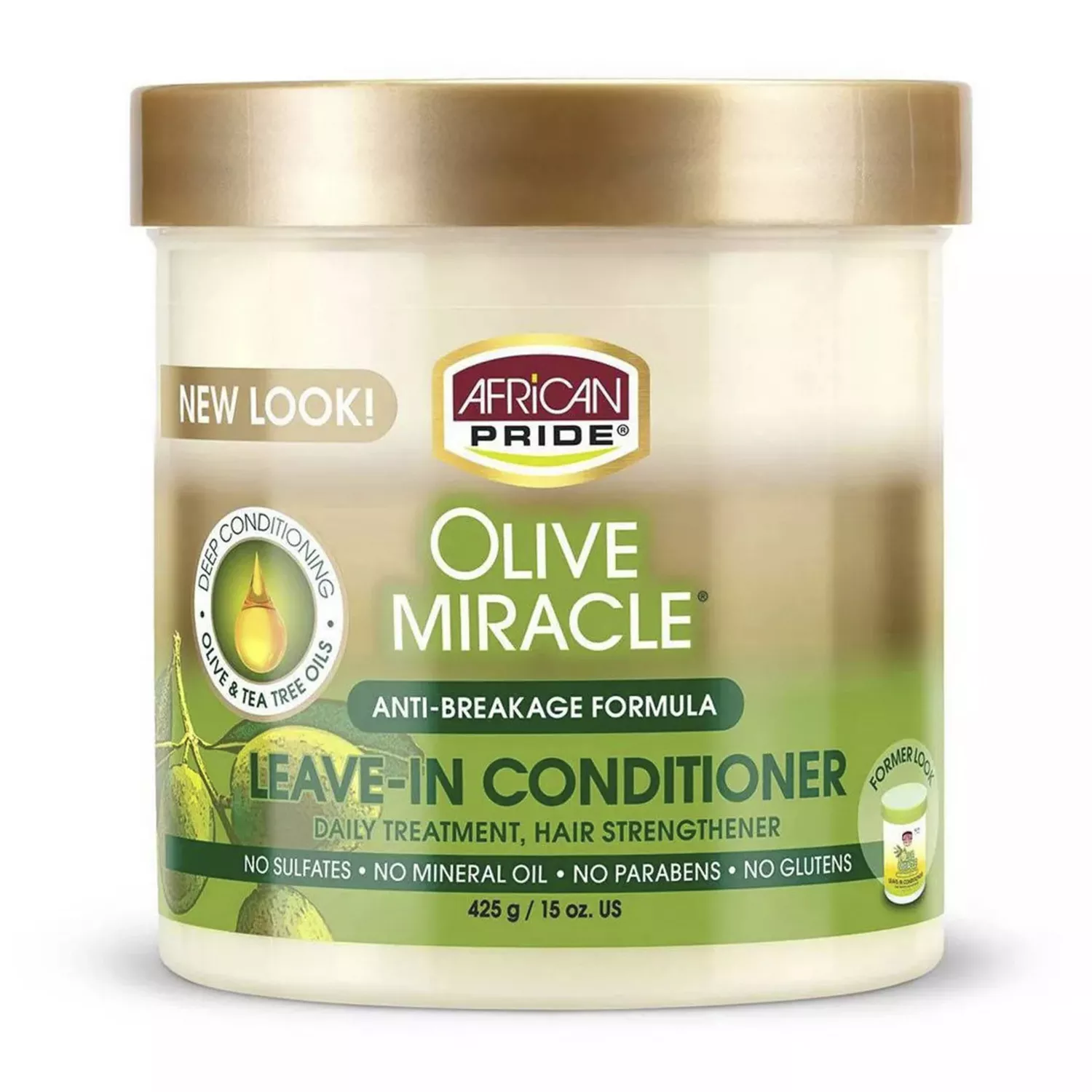 African Pride Olive Miracle Leave In Conditioner 15oz/ 425g
