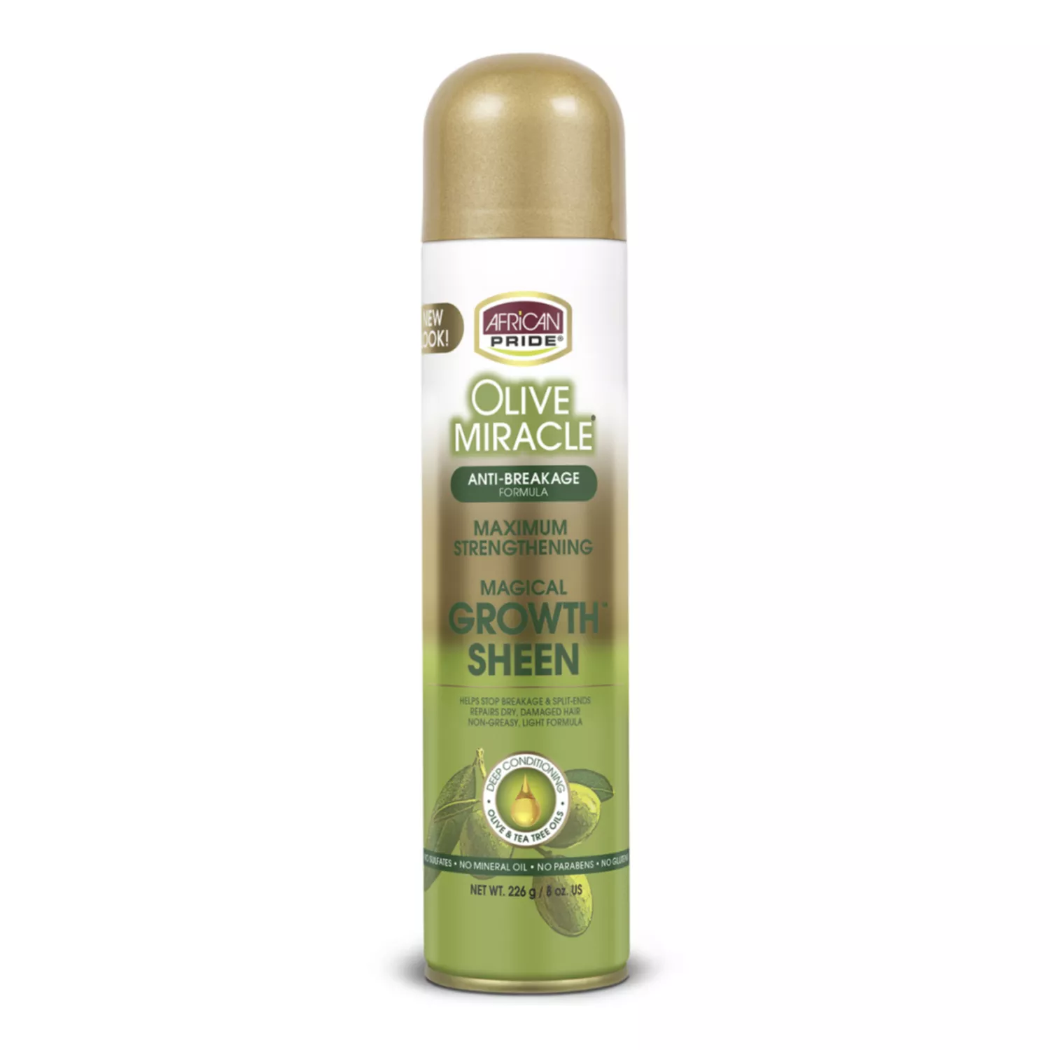 African Pride Olive Miracle Magical Growth Sheen Spray 8oz/ 226g