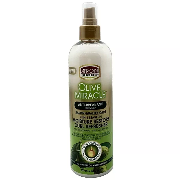 African Pride Olive Miracle Moisture Restore Curl Refresher 12oz