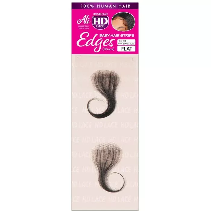 Ali 100% Human Hair HD Lace Baby Hair Strips Edges (2 pieces) – FLAT SHAPE
