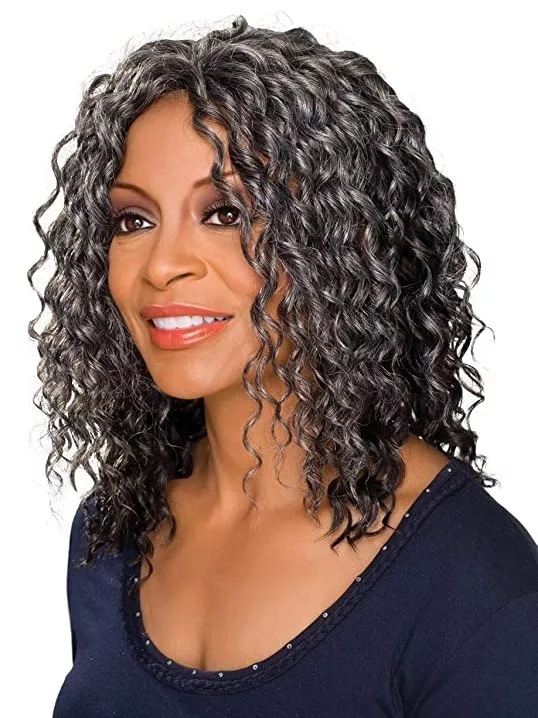 ALICIA FOXY SILVER SYNTHETIC WIG - CEDELLA