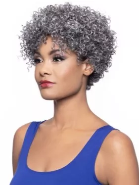 ALICIA FOXY SILVER SYNTHETIC WIG - ROSA