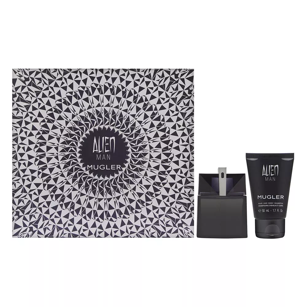 Alien Man Mugler by Mugler for Man 2 Piece set Includes: 1.7 oz Eau de Toilette Spray + 1.7 oz Hair & Body Shampoo