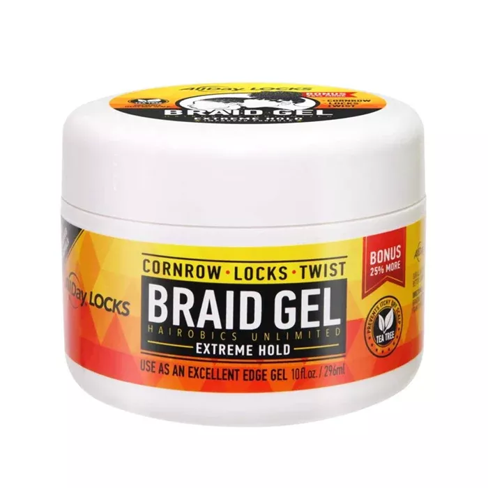 All Day Locks Braid Gel – Extreme Hold 10 OZ