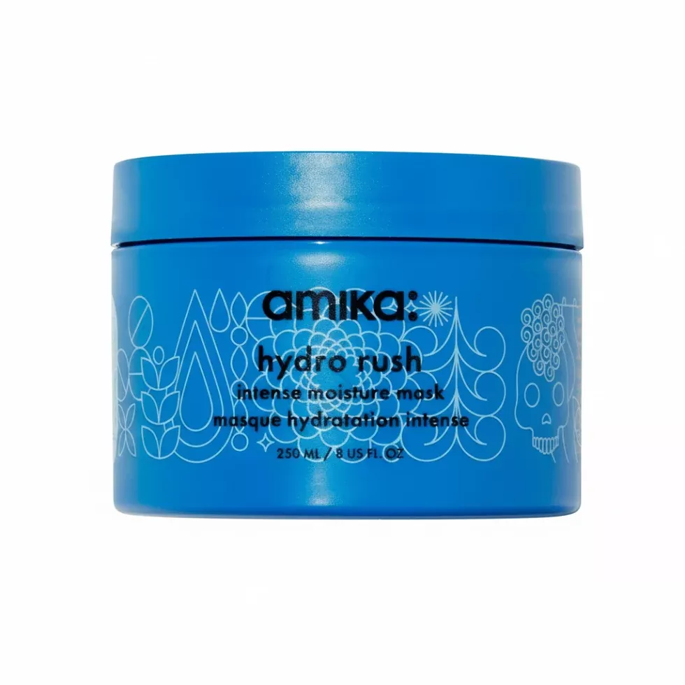 Amika Hydro Rush Intense Moisture Mask 250ml | Deep Hydration & Dry Hair Treatment