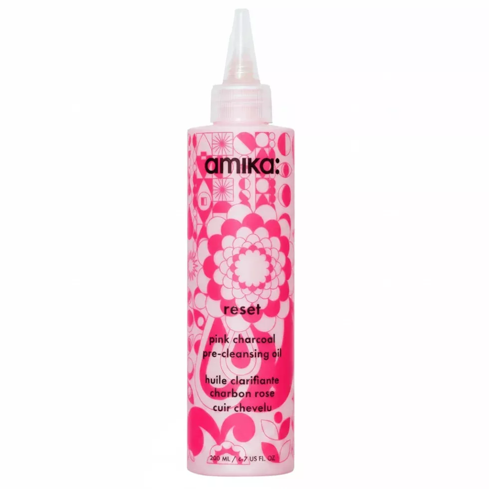 Amika Reset Pink Charcoal Scalp Cleansing Oil 200ml | Deep Scalp Detox & Cleansing