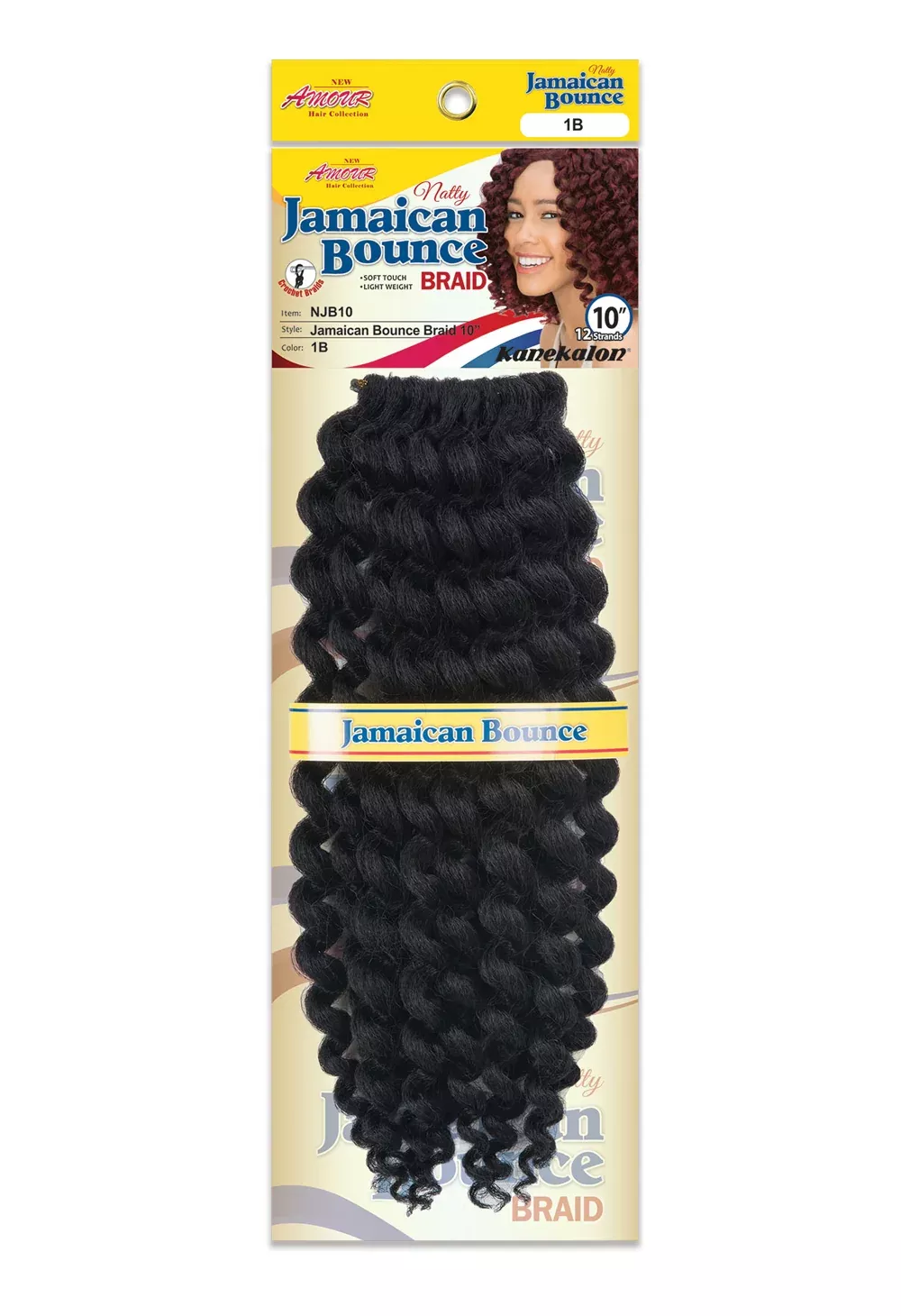 Amour Hair Collection Natty Crochet Braid Jamaican Bounce 10″