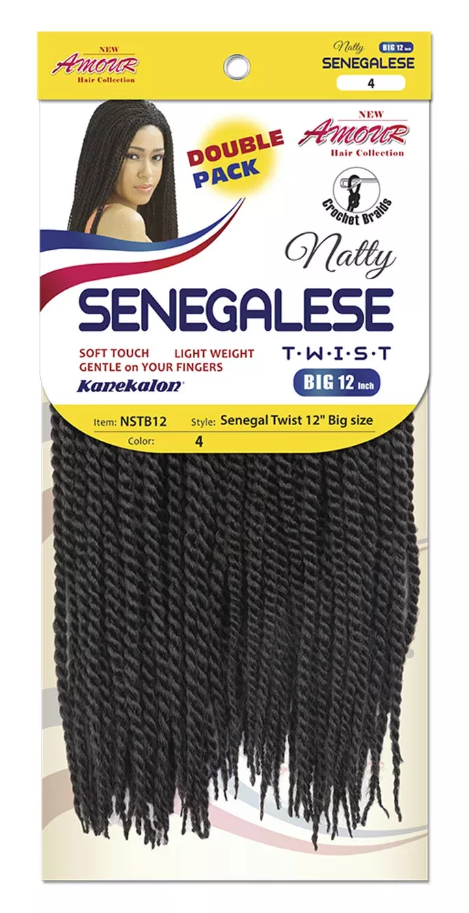 Amour Hair Collection NATTY SENEGALESE TWIST BIG 12 Inch Double Pack