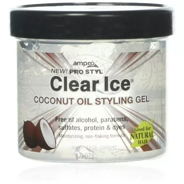 AMPRO PRO STYL CLEAR ICE COCONUT OIL STYLING GEL 12 OZ