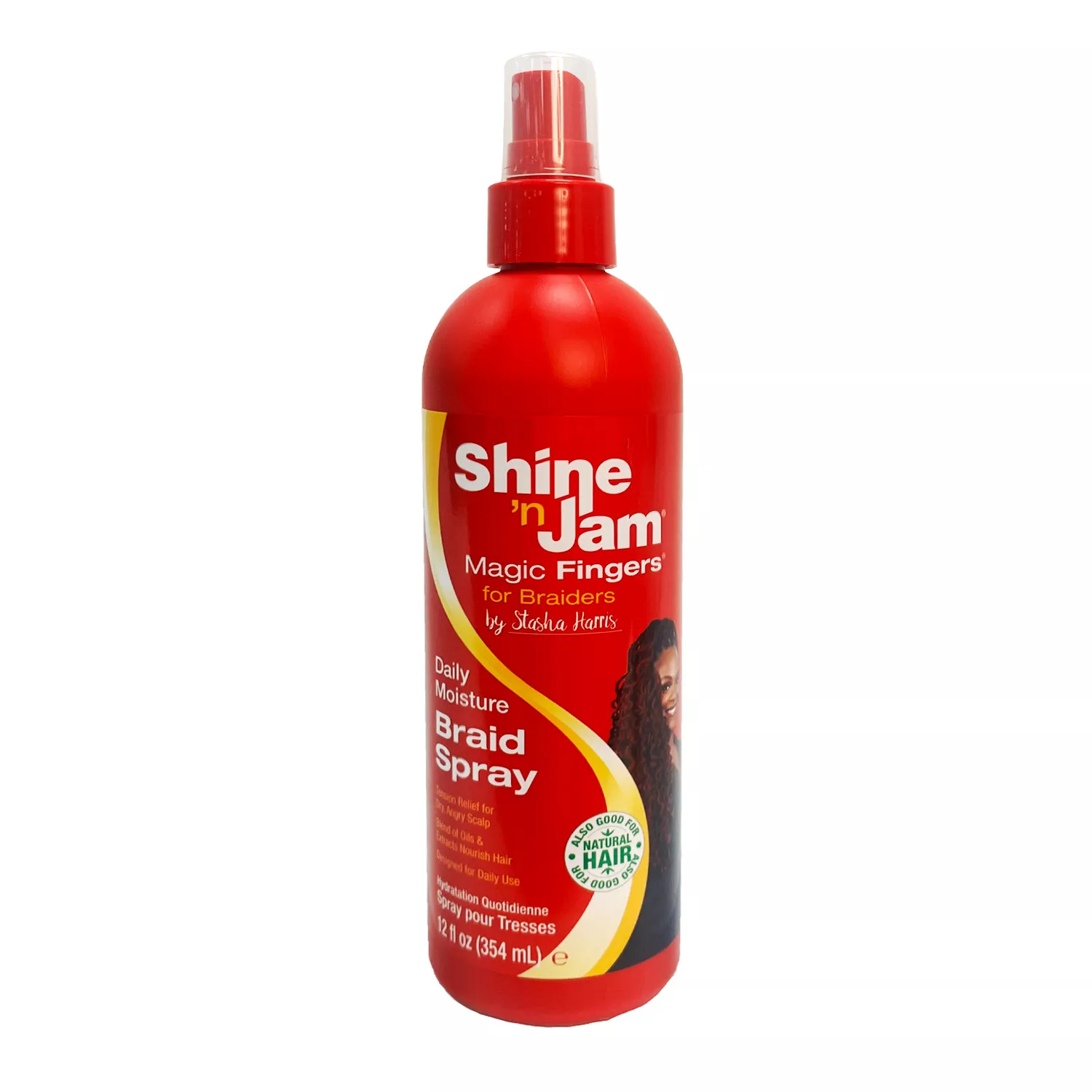 Ampro Shine 'n Jam Magic Fingers Daily Moisture Braid Spray 12oz/ 354ml