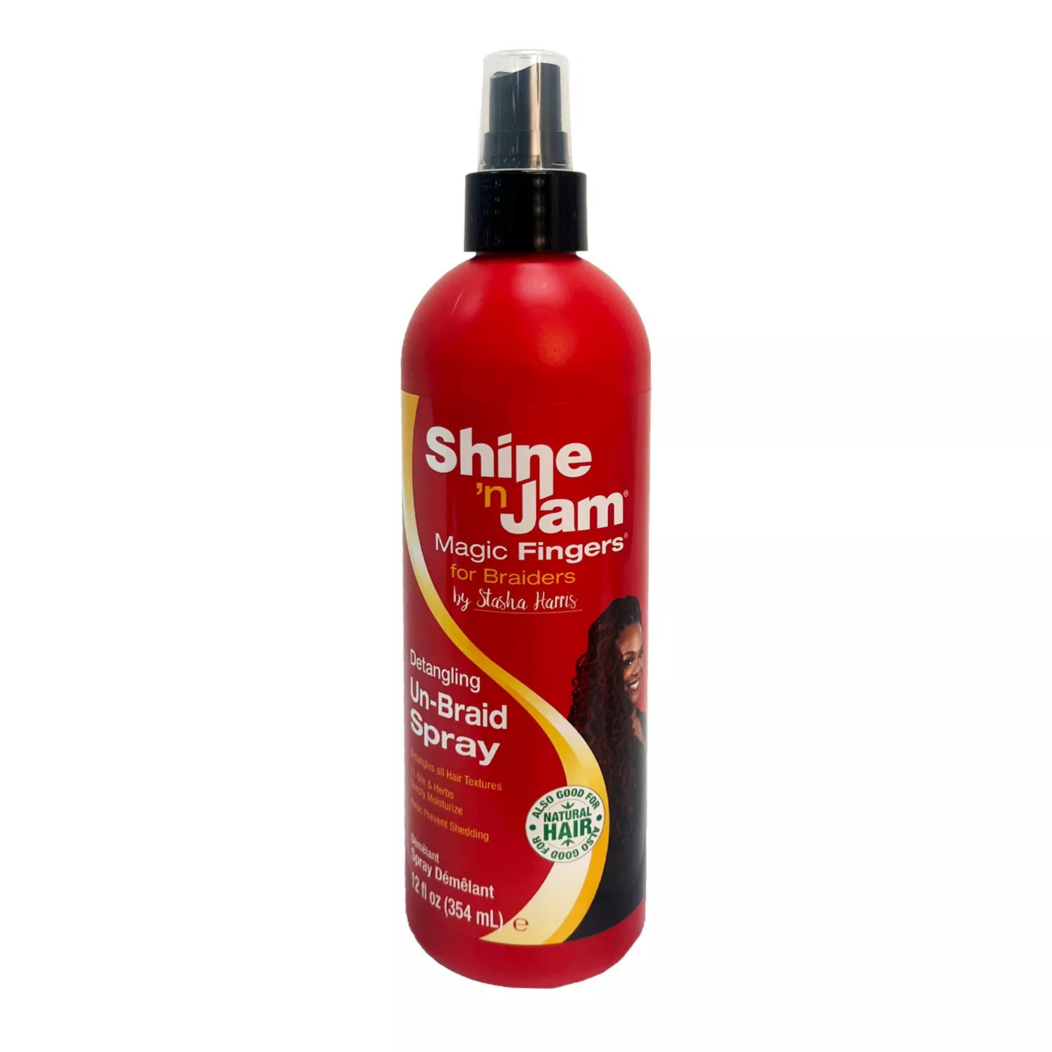 Ampro Shine 'n Jam Magic Fingers Detangling Un-Braid Spray 12oz/ 354ml