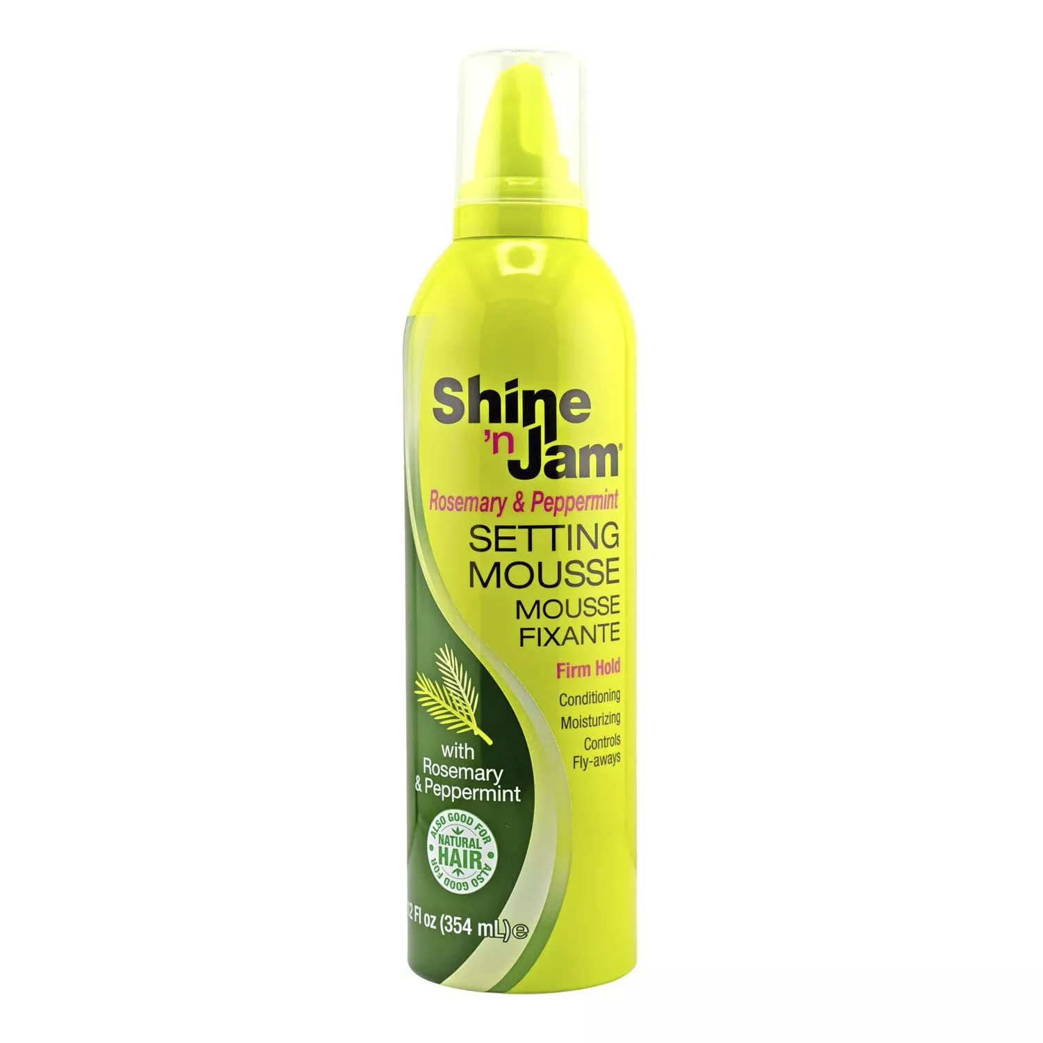 Ampro Shine 'n Jam Setting Mousse Rosemary & Peppermint Firm Hold 12oz/ 354ml