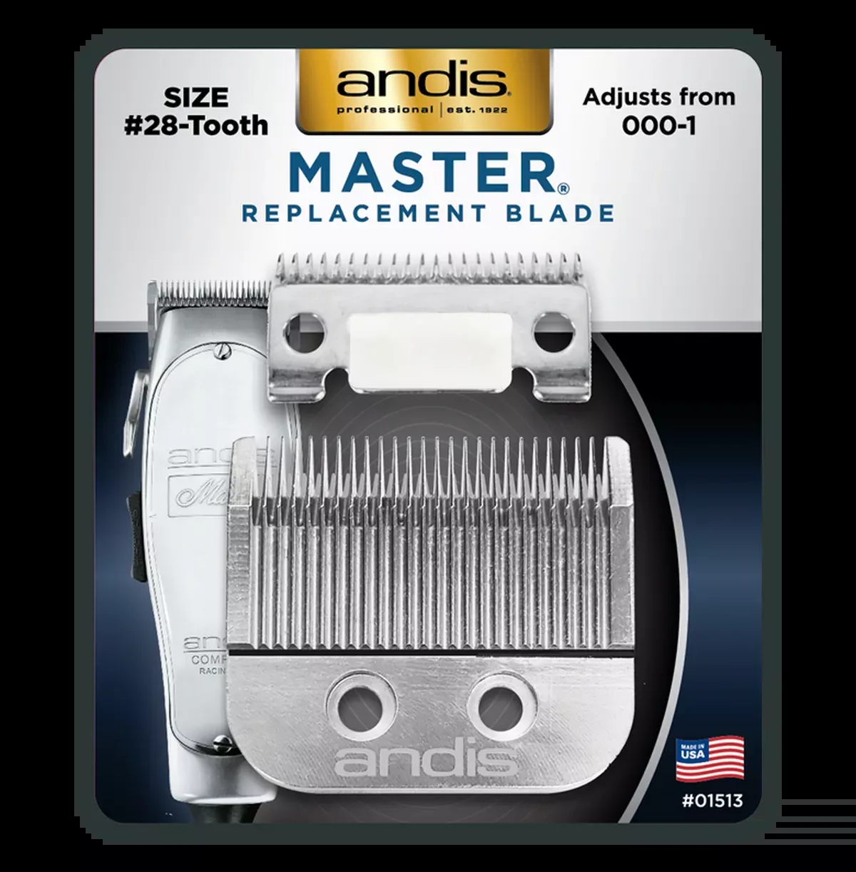 ANDIS Adjustable Blade Set #28 from Size 000 to Size 1 Model #AN-01513, UPC: 040102015137