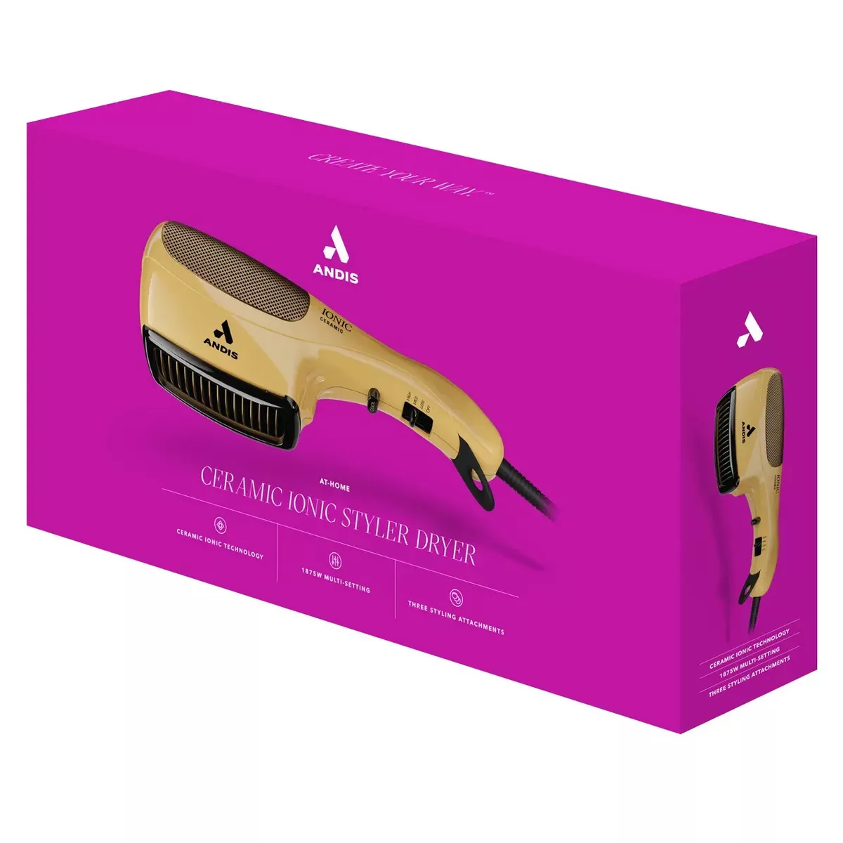 ANDIS – CERAMIC IONIC STYLER DRYER – 1875 MULTI-SETTING