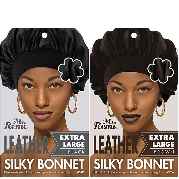 Annie Ms. Remi Leather Silky Satin Bonnet Extra Large