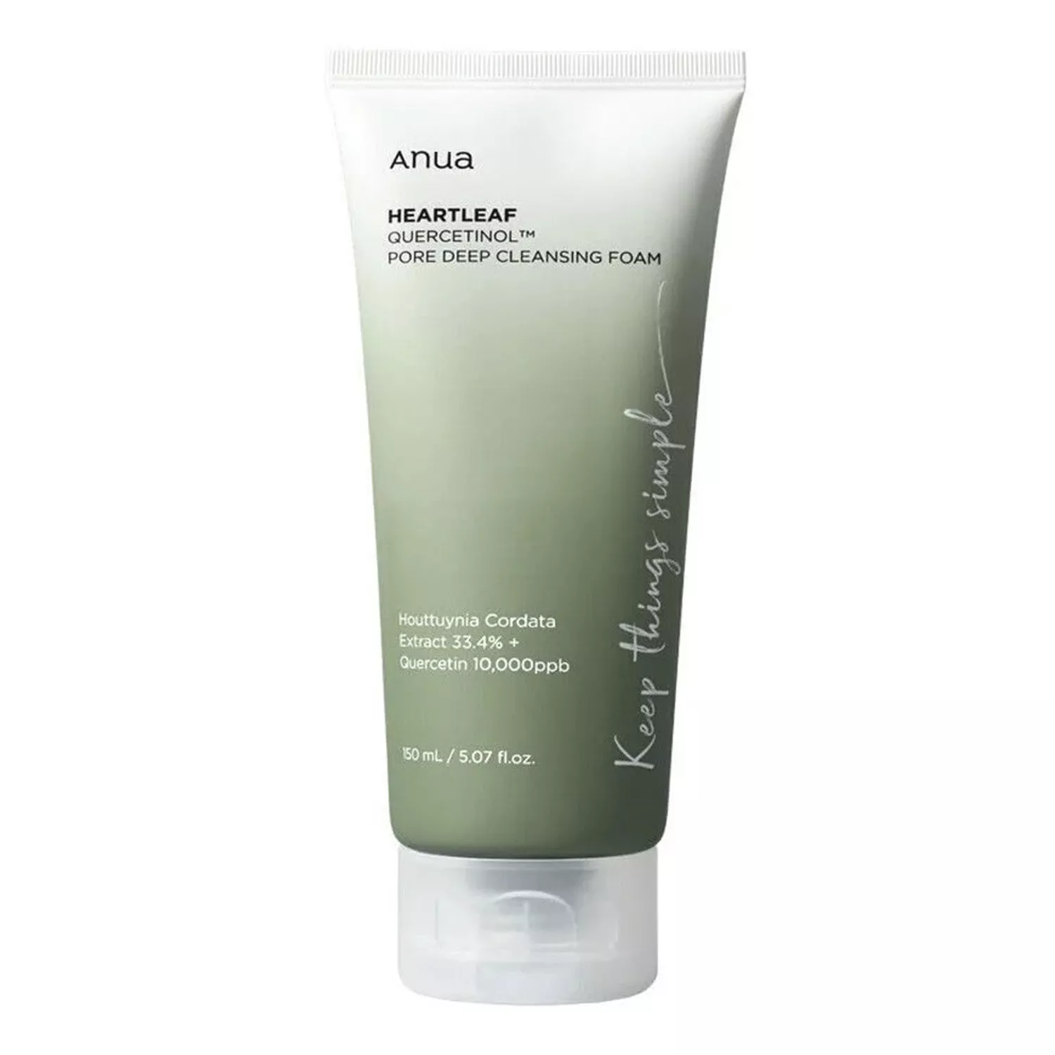 Anua Heartleaf Quercetinol Pore Deep Cleansing Foam 5.07oz/150ml