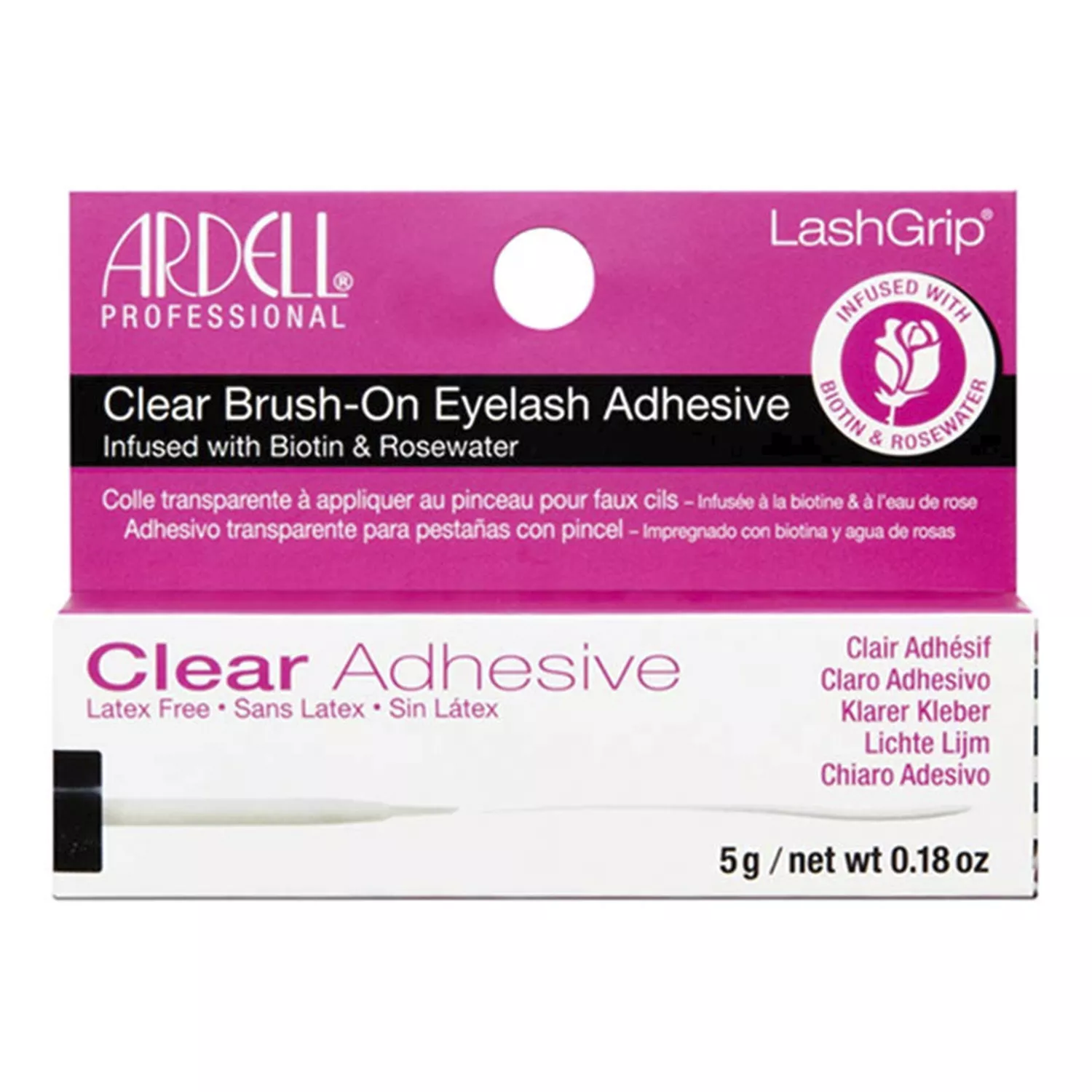 Ardell Professional Brush-On Eyelash Adhesive Biotin Clear 0.18oz/ 5g