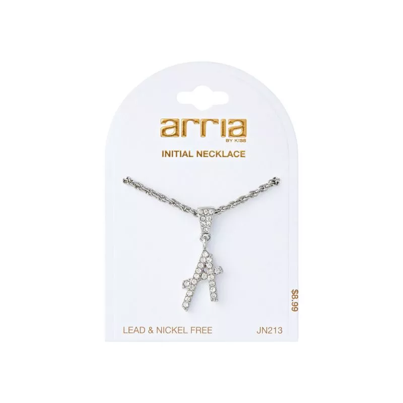ARRIA GLAM SILVER INITIAL NECKLACE