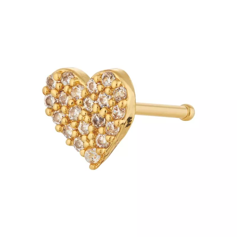 ARRIA INDIVIDUAL PACK NOSE BONE HEART- GOLD[BN304], WHITE GOLD[BN404]