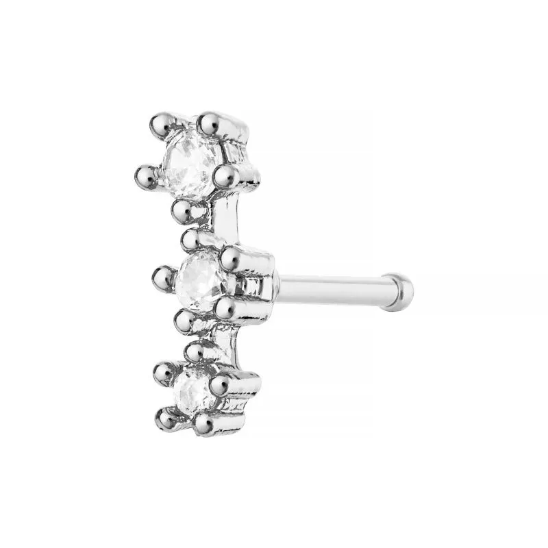 ARRIA INDIVIDUAL PACK NOSE BONE TRIPLE STUD- GOLD[BN305], WHITE GOLD[BN405]
