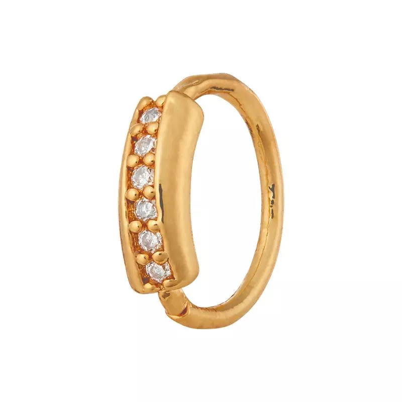 ARRIA INDIVIDUAL PACK NOSE HOOP LINEAR - GOLD /WHITE GOLD