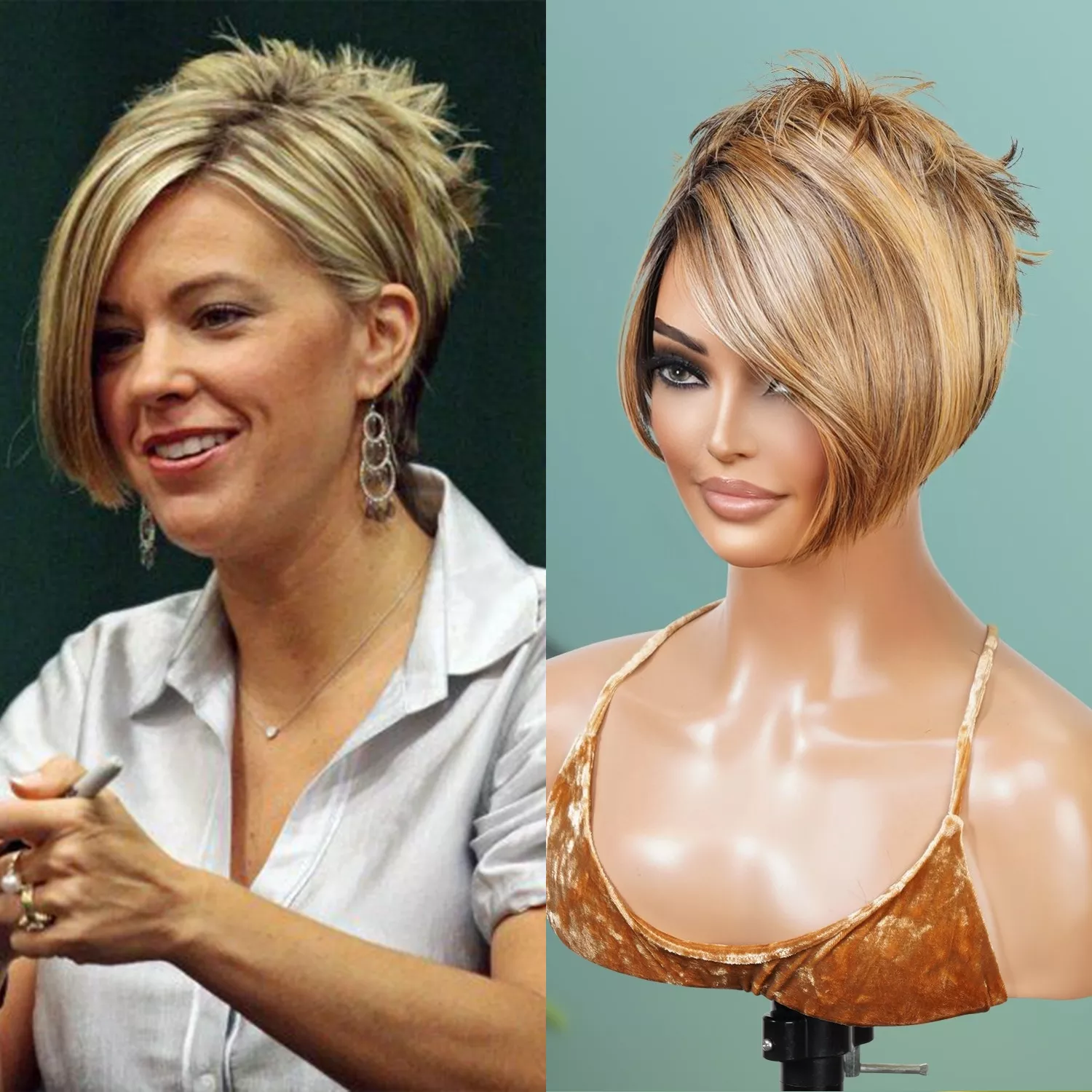 Asymmetrical Bob Wig Pazazz Kate