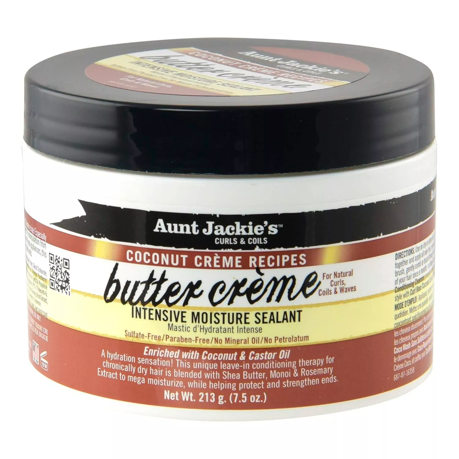Aunt Jackie's Coconut Creme Recipes Butter Creme Intensive Moisture Sealant 7.5oz