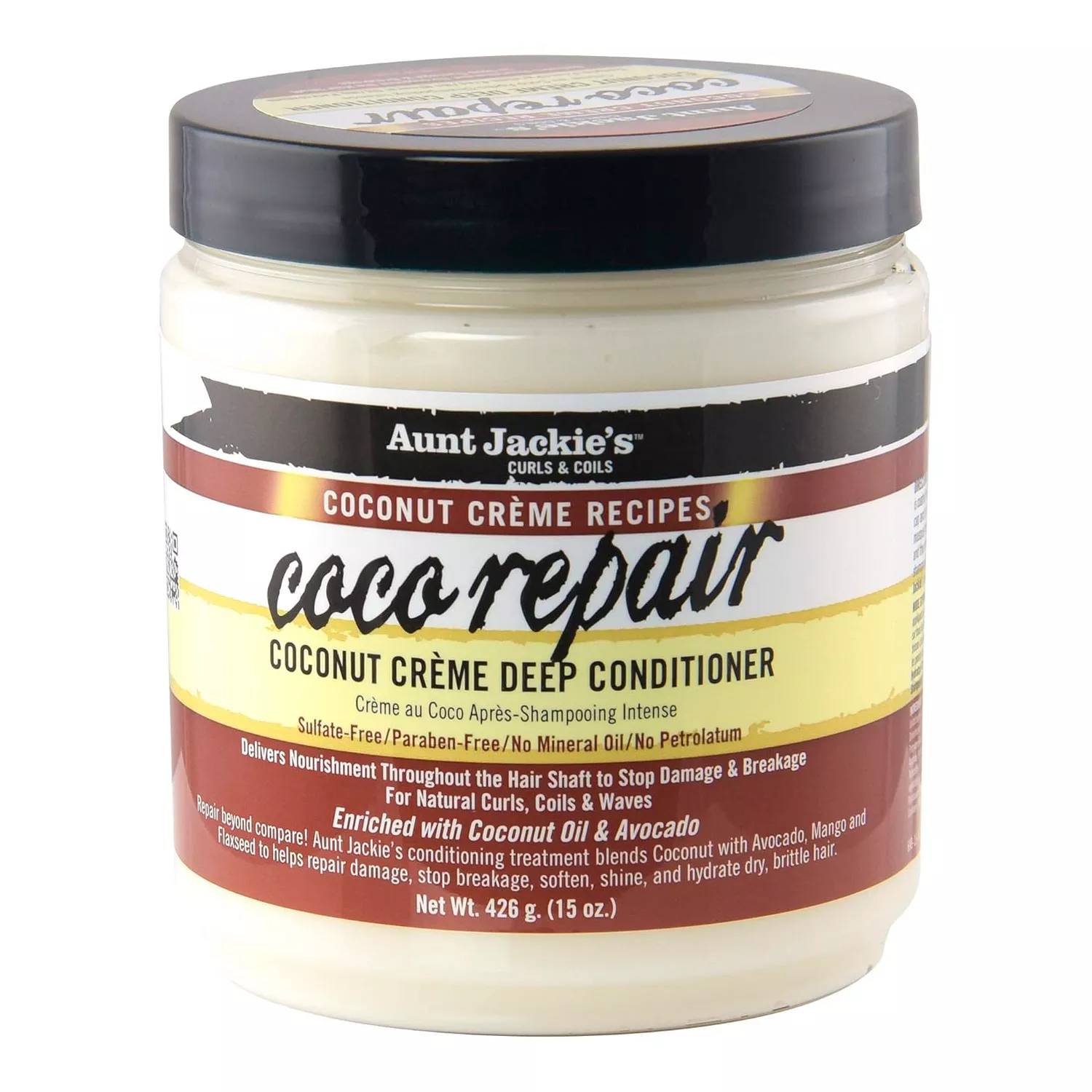 Aunt Jackie's Coconut Creme Recipes Coco Repair Coconut Creme Deep Conditioner 15oz/ 426g