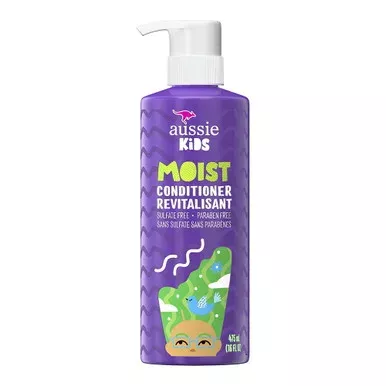 Aussie Kids Moist Sulfate Free Conditioner for Gentle Hydration Softening and Detangling Hair 16Oz (475ml)