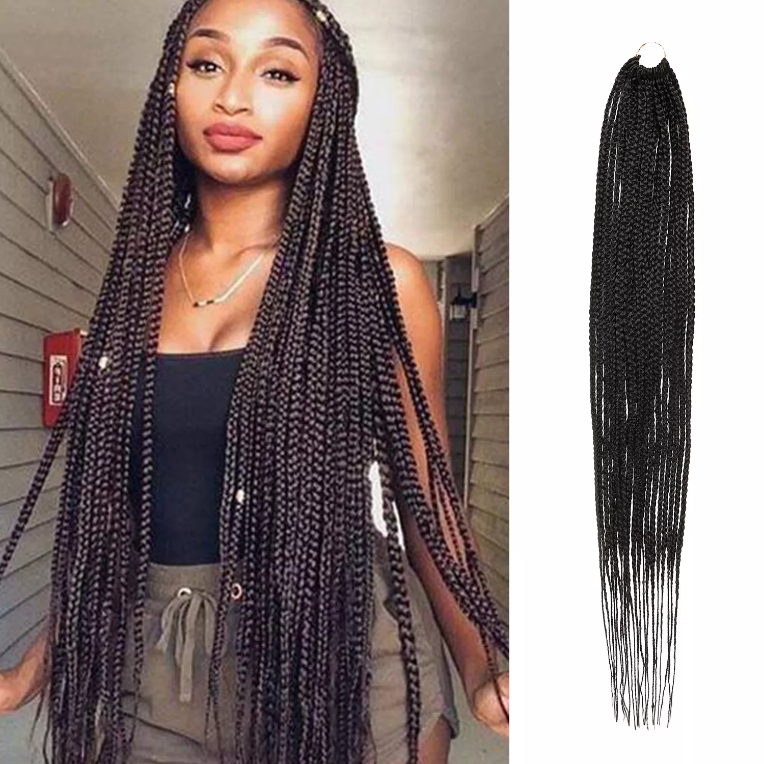 Authentic Crochet Braid Pre-Stretched Loop Box Braid 32"